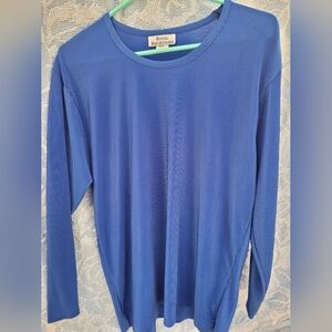 Vintage Royal Reflections Long Sleeve Top Royal Blue M Made In Korea